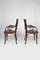 Mobilier de Salon Art Nouveau Antique en Bois Courbé et Cuir de Fischel, Set de 5 9