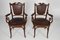 Antique Art Nouveau Bentwood and Leather Living Room Set from Fischel, Set of 5, Image 8