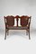 Antique Art Nouveau Bentwood and Leather Living Room Set from Fischel, Set of 5, Image 6