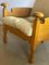 Dutch Oak and Sheep Hide Lounge Chair, 1950s 6