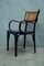 Antique Art Nouveau Black Wood and Vienna Straw Dining Chair, 1910s 3