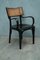 Antique Art Nouveau Black Wood and Vienna Straw Dining Chair, 1910s 1