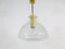 Mid-Century Brass and Ice Glass Pendant Lamp from Doria Leuchten, 1960s 1