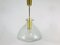 Mid-Century Brass and Ice Glass Pendant Lamp from Doria Leuchten, 1960s 10