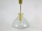 Mid-Century Brass and Ice Glass Pendant Lamp from Doria Leuchten, 1960s, Image 10