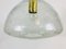 Mid-Century Brass and Ice Glass Pendant Lamp from Doria Leuchten, 1960s 4