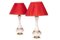 Antique White Opaline Glass Table Lamps, Set of 2 1