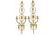 Gilt Stucco and Metal Sconces, 1950s, Set of 2, Image 1