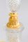 Große Empire Tischlampe aus geschliffenem Kristallglas & vergoldeter Bronze, 1940er 4