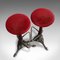 Vintage Victorian Style English Bar Stools, Set of 2, Image 3