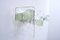Mid-Century Green and Clear Glass Wall Lamp by Carlo Nason from Kalmar Franken KG 2
