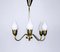 Brass Tulip Chandelier from Fog & Mørup, 1950s, Image 5