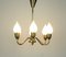 Brass Tulip Chandelier from Fog & Mørup, 1950s, Image 2