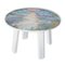 White Marble, Lacquered Wood & Scagliola Decorated Coffee Table from Cupioli Luxury Living, Image 1