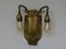 Antique Art Nouveau Brass Wall Lights, Set of 2, Image 1