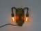 Lampade da parete antiche Art Nouveau in ottone, set di 2, Immagine 4