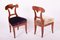 19th Century Biedermeier Austrian Walnut Desk Chairs, Set of 4 3