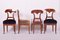 19th Century Biedermeier Austrian Walnut Desk Chairs, Set of 4 2