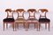 19th Century Biedermeier Austrian Walnut Desk Chairs, Set of 4 1