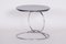 Small Bauhaus Chrome and Black Glass Round Side Table, 1950s, Image 1