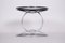 Small Bauhaus Chrome and Black Glass Round Side Table, 1950s, Image 2