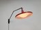 Dutch Adjustable Model Panama Red Wall Lamp by Wim Rietveld for Gispen, 1950s 10