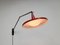 Dutch Adjustable Model Panama Red Wall Lamp by Wim Rietveld for Gispen, 1950s, Image 10