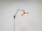 Dutch Adjustable Model Panama Red Wall Lamp by Wim Rietveld for Gispen, 1950s 2