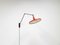 Dutch Adjustable Model Panama Red Wall Lamp by Wim Rietveld for Gispen, 1950s 1