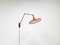 Dutch Adjustable Model Panama Red Wall Lamp by Wim Rietveld for Gispen, 1950s, Image 1