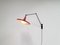 Dutch Adjustable Model Panama Red Wall Lamp by Wim Rietveld for Gispen, 1950s, Image 4