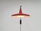 Dutch Adjustable Model Panama Red Wall Lamp by Wim Rietveld for Gispen, 1950s 7