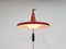 Lámpara de pared modelo Panama holandesa ajustable roja de Wim Rietveld para Gispen, años 50, Imagen 6