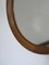 Mid-Century Danish Leather and Oak Round Mirror, Image 5