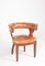 Danish Patinated Leather and Mahogany Armchair, 1930s, Image 4