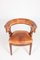 Danish Patinated Leather and Mahogany Armchair, 1930s 3