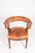 Danish Patinated Leather and Mahogany Armchair, 1930s, Image 3