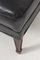 Mid-Century Patinated Leather Stool from Frits Henningsen, 1940s, Image 3