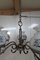 Vintage Opal and Brass Chandelier 5
