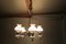 Vintage Opal and Brass Chandelier 6