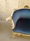 Fauteuils Antiques en Velours Bleu, Italie, Set de 2 4