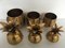 Brass Hollywood Regency Pineapple Ice Buckets, 1980s, Set of 3 4