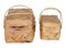 Scatole antiche intrecciate in legno di pino, inizio XX secolo, set di 2, Immagine 2