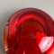 Cuencos Sommerso Mid-Century de cristal de Murano en rojo y verde de Cenedese Vetri. Juego de 2, Imagen 17