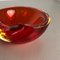 Mid-Century Red and Green Murano Sommerso Glass Shell Bowls from Cenedese Vetri, Set of 2 11