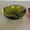 Mid-Century Red and Green Murano Sommerso Glass Shell Bowls from Cenedese Vetri, Set of 2, Image 15