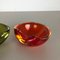 Mid-Century Red and Green Murano Sommerso Glass Shell Bowls from Cenedese Vetri, Set of 2 4