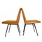 Sillas de escritorio vintage de cuero sintético marrón y metal, años 60. Juego de 2, Imagen 3
