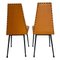 Sillas de escritorio vintage de cuero sintético marrón y metal, años 60. Juego de 2, Imagen 6