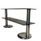 Vintage Chrome Plated Steel and Smoked Glass Console Table, 1970s 7